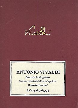 Antonio Vivaldi Notenblätter Concerti sacri RV129, RV130, RV169, RV579