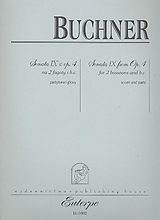 Philipp Friedrich Buchner Notenblätter Sonate op.4,9 für 2 Fagotte und Bc