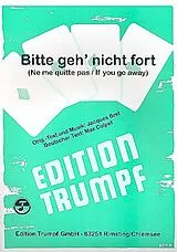 Jacques Brel Notenblätter Bitte geh nicht fort