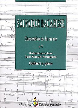 Salvador Bacarisse Notenblätter Concertino la menor op.72