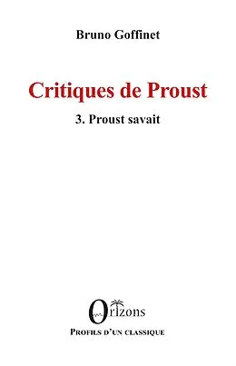 E-Book (pdf) Critiques de Proust von Goffinet