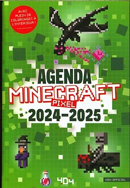 Livre Relié Agenda Minecraft Pixels : 2024-2025 de 