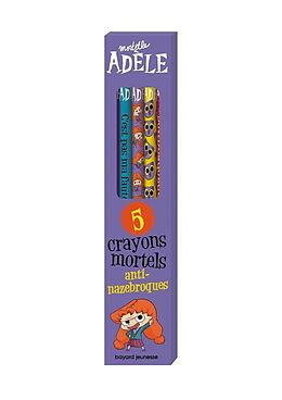 Article non livre Crayons Mortelle Adèle : pack de 5 de 