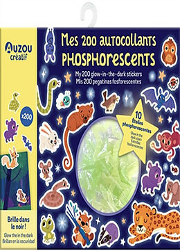 Broché Mes 200 autocollants phosphorescents. My 200 glow-in-the-dark stickers. Mis 200 pegatinas fosforescentes de 