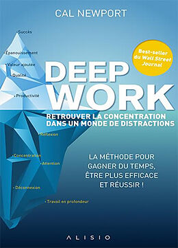 Broché Deep work : retrouver la concentration dans un monde de distractions : la méthode pour gagner du temps, être plus eff... de Cal Newport
