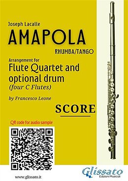 eBook (epub) Flute Quartet Score of "Amapola" de Joseph Lacalle, a cura di Francesco Leone