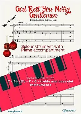 E-Book (epub) God Rest Ye Merry, Gentlemen (in Am) for solo instrument w/ piano von English Traditional