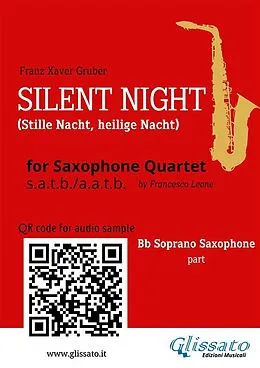 E-Book (epub) Bb Soprano Saxophone part "Silent Night" for Sax Quartet von Franz Xaver Gruber