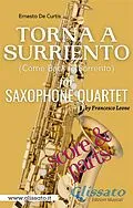 E-Book (epub) Torna a Surriento - Saxophone Quartet (score & parts) von Ernesto de Curtis