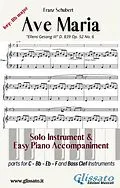 E-Book (epub) Ave Maria (Schubert) - Solo & Easy Piano (key Bb) von Franz Schubert