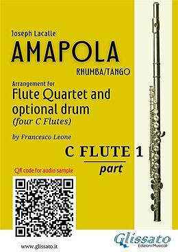 eBook (epub) C Flute 1 part of "Amapola" for Flute Quartet de Joseph Lacalle, a cura di Francesco Leone