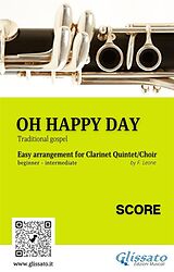 eBook (epub) Oh Happy Day - Clarinet Quintet/Choir (score) de Gospel Traditional