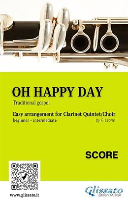 eBook (epub) Oh Happy Day - Clarinet Quintet/Choir (score) de Gospel Traditional