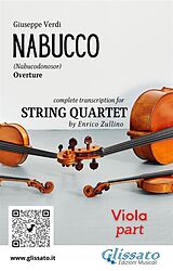 eBook (epub) Viola part of "Nabucco" overture for String Quartet de Giuseppe Verdi, A Cura Di Enrico Zullino