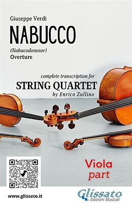 eBook (epub) Viola part of "Nabucco" overture for String Quartet de Giuseppe Verdi, A Cura Di Enrico Zullino