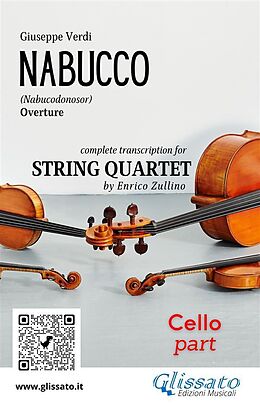 eBook (epub) Cello part of "Nabucco" overture for String Quartet de Giuseppe Verdi, A Cura Di Enrico Zullino