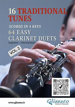 eBook (epub) 16 Traditional Tunes - 64 easy Clarinet duets (Vol.2) de Spanish Traditional, Scottish Traditional, American Traditional