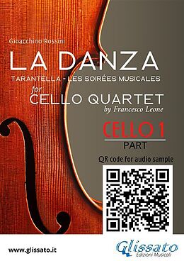 eBook (epub) Cello 1 part of "La Danza" tarantella by Rossini for Cello Quartet de Gioacchino Rossini, a cura di Francesco Leone