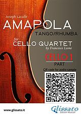 eBook (epub) Cello 1 part of "Amapola" for Cello Quartet de Joseph Lacalle, a cura di Francesco Leone