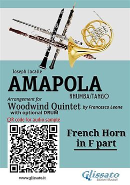 eBook (epub) French Horn in F part of "Amapola" for Woodwind Quintet de Joseph Lacalle, a cura di Francesco Leone