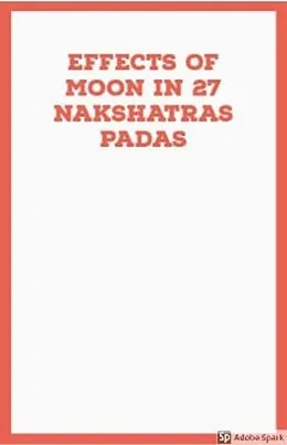 E-Book (epub) Effects of Moon in 27 Nakshatra Padas von Saket Shah