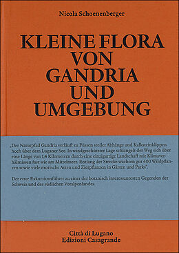 Couverture cartonnée Kleine Flora von Grandria und Umbebung de Nicola Schoenenberger