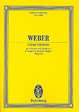 Carl Maria von Weber Notenblätter Konzert Es-Dur op.26 füer Klarinette