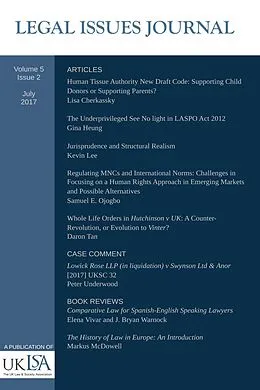 E-Book (epub) Legal Issues Journal 5(2) von United Kingdom Law and Society Association