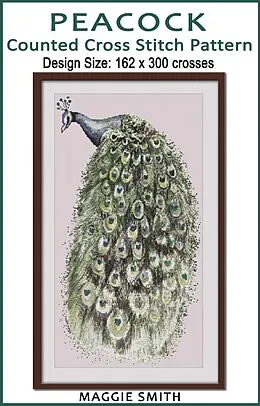 E-Book (epub) Peacock Counted Cross Stitch Pattern von Maggie Smith
