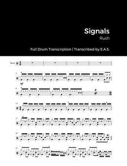 eBook (epub) Rush - Signals (Full Album Drum Transcriptions) de Evan Aria Serenity