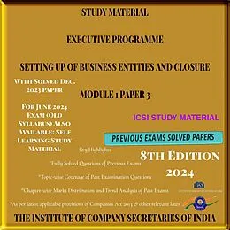 E-Book (epub) Setting Up of Business Entities & Closure( ICSI Study Material von Murry Naga