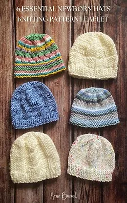 E-Book (epub) 6 Essential Newborn Hats Knitting Pattern Leaflet von Marie Bocock