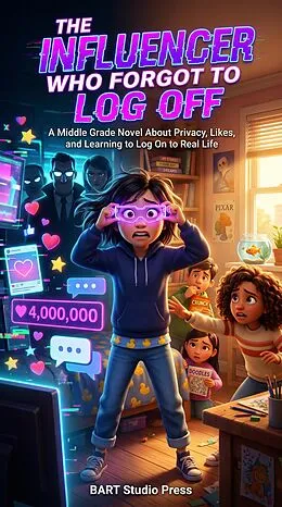 E-Book (epub) The Influencer Who Forgot to Log Off : A Middle Grade Novel About Privacy, Likes, and Learning to Log On to Real Life von Bart Studio Press