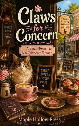 E-Book (epub) Claws for Concern: A Small-Town Cat Café Cozy Mystery von Maple Hollow Press