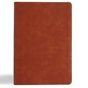 Couverture en cuir CSB Giant Print Single-Column Bible, Burnt Sienna Leathertouch de Csb Bibles By Holman