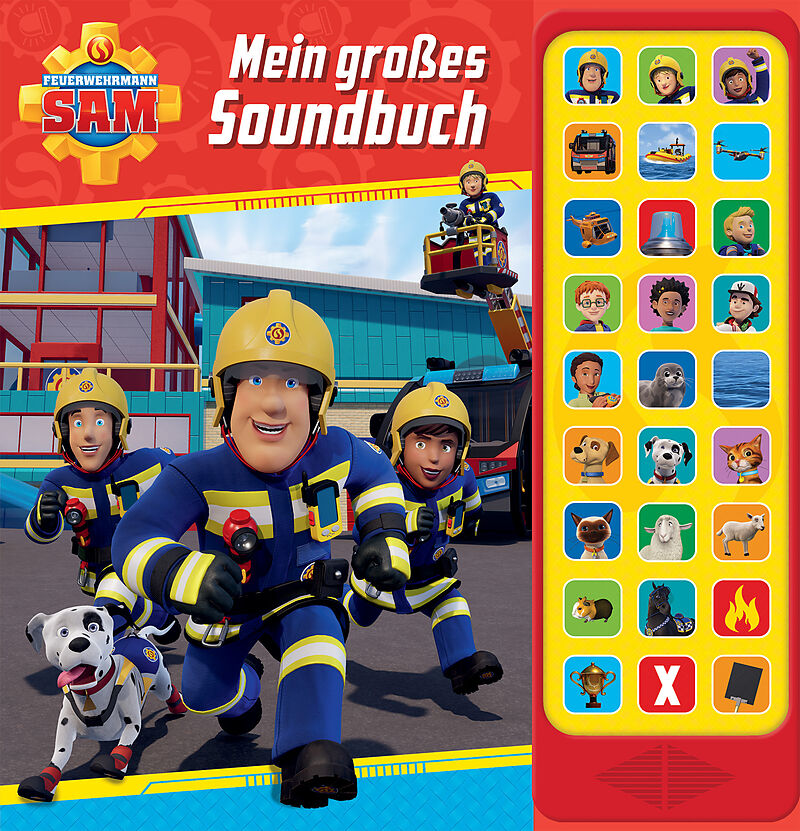 Feuerwehrmann Sam - Mein großes Soundbuch - 27-Button-Soundbuch - Hardcover-Buch mit 27 Geräuschen