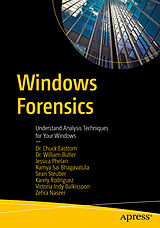 Couverture cartonnée Windows Forensics de Chuck Easttom, William Butler, Jessica Phelan