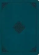 Leder-Einband ESV Large Print Personal Size Bible, Red Letter (Trutone, Deep Teal, Ornament Design) von Esv Bibles