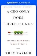 E-Book (epub) Summary of A CEO Only Does Three Things by Trey Taylor von getAbstract AG