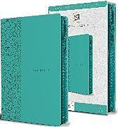 Couverture cartonnée KJV Holy Bible, Large Print Handy Size, Aquamarine Premium Imitation Leather w/Ribbon Marker, Red Letter, Zipper de KING JAMES VERSION