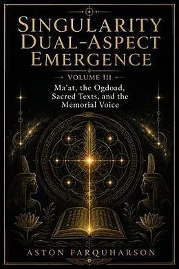 E-Book (epub) Singularity Dual-Aspect Emergence Volume III Ma'at, the Ogdoad, Sacred Texts, and the Memorial Voice von Farquharson
