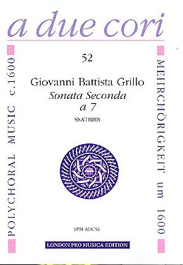 Giovanni Battista Grillo Notenblätter Sonata seconda a 7