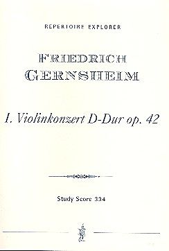 Friedrich Gernsheim Notenblätter Konzert D-Dur Nr.1 op.42 für