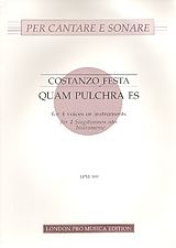Costanzo Festa Notenblätter Quam pulchra es für