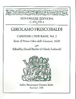 Girolamo Alessandro Frescobaldi Notenblätter Canzoni a 2 bassi Band 2