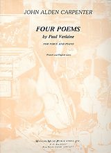 John Alden Carpenter Notenblätter 4 poems by Paul Verlaine