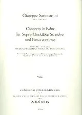 Giuseppe Sammartini Notenblätter Concerto F-Dur für Sopranblockflöte