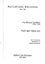Frei Manuel Cardoso Notenblätter Puer qui natus est für 5 Instrumente
