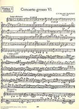 Georg Friedrich Händel Notenblätter Concerto grosso g-Moll op.6,6 HWV324