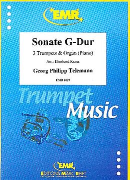 Georg Philipp Telemann Notenblätter Sonate G-Dur for 3 trumpets and organ (piano)